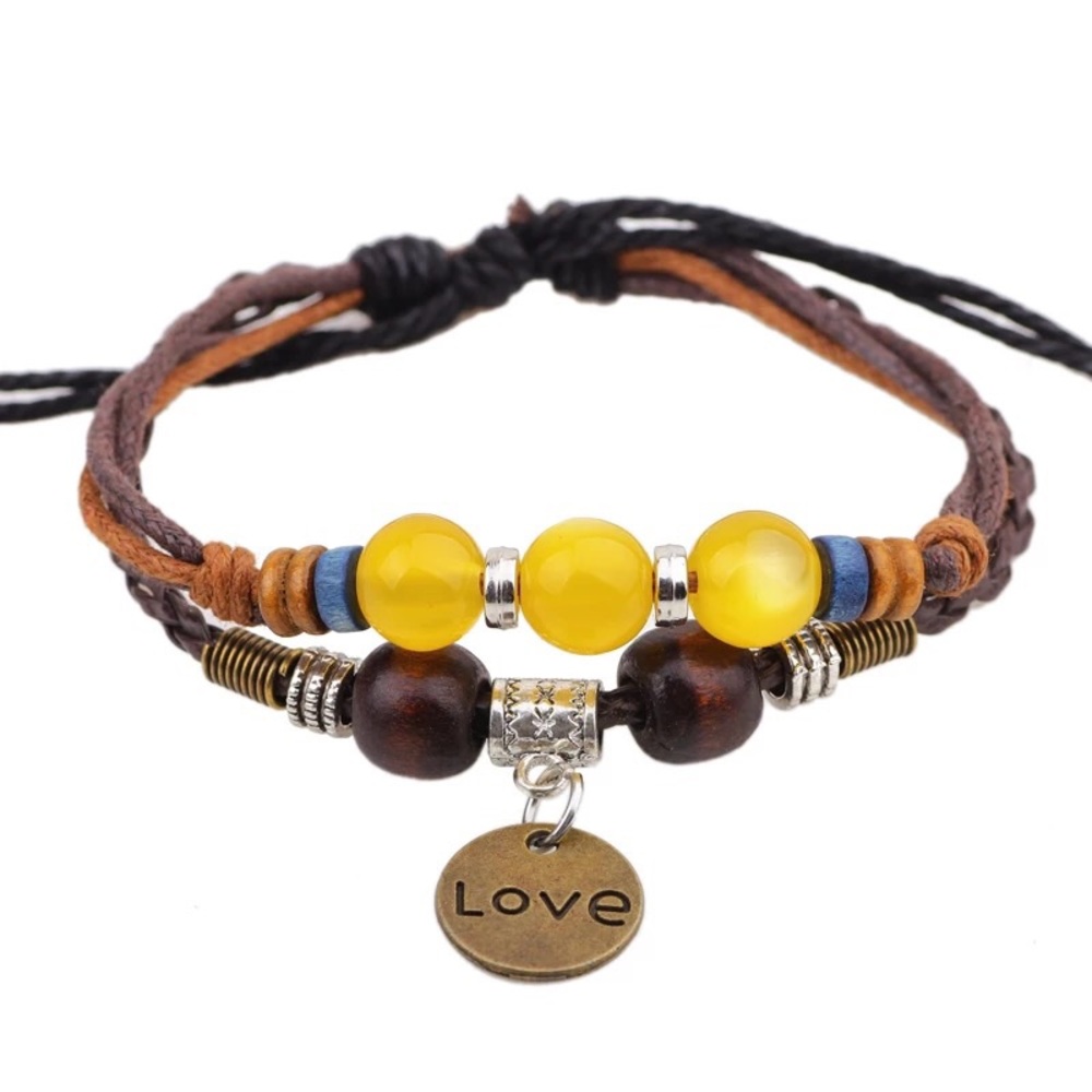BRAND NEW MULTILAYER BRAIDED LEATHER BRACELET